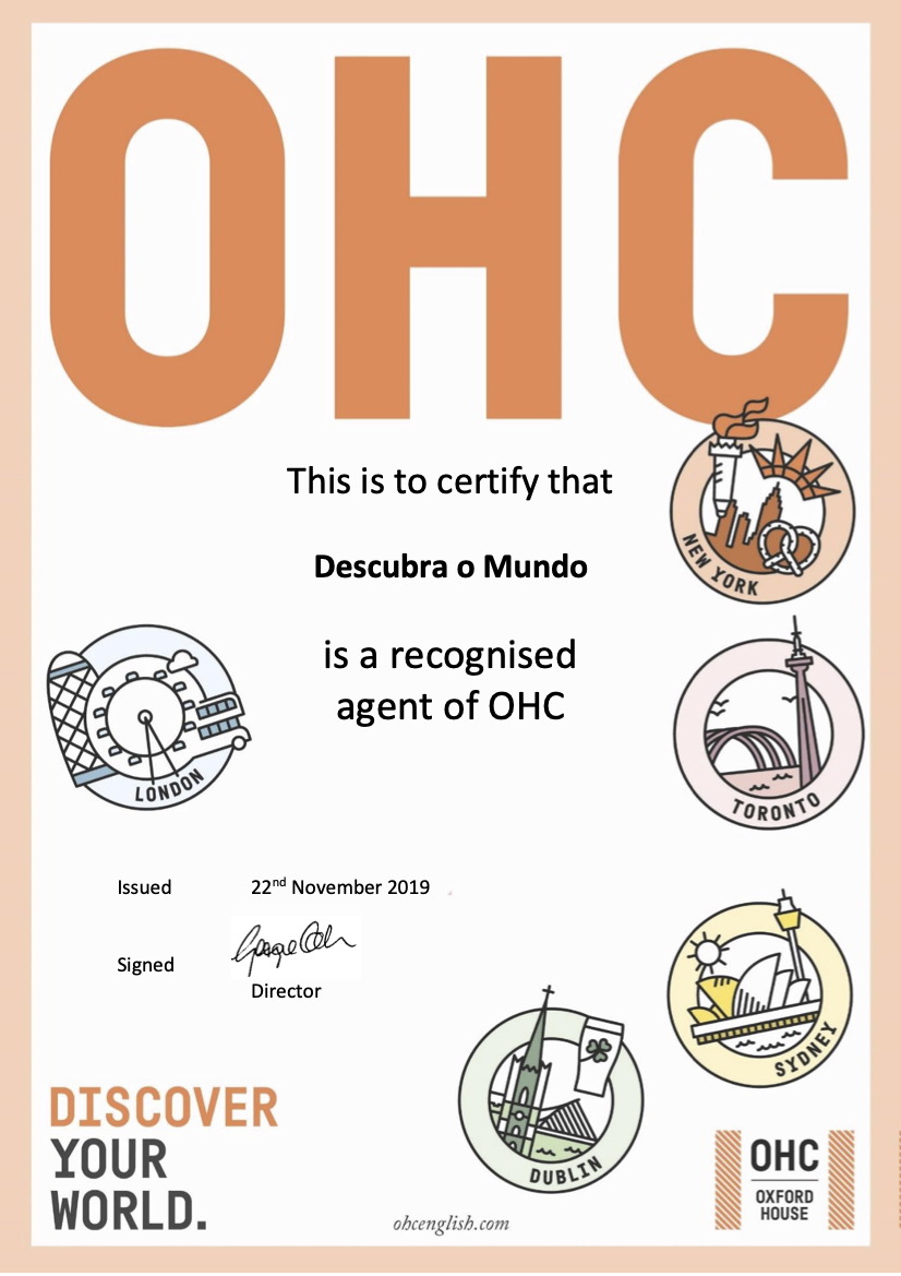 Descubra o Mundo é um agente autorizado da OHC Dublin