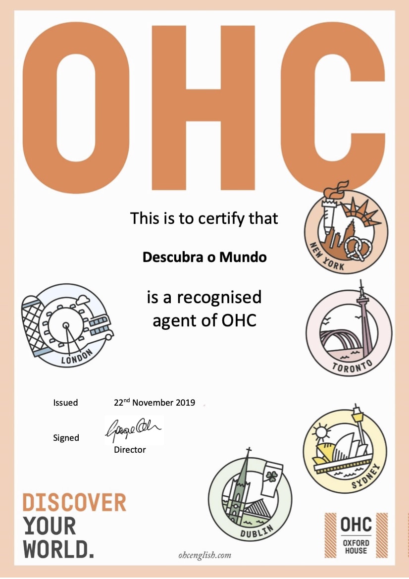 Descubra o Mundo é um agente autorizado da OHC Vancouver
